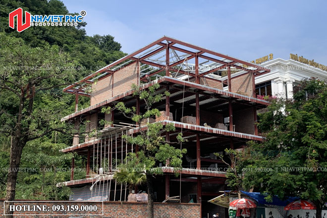 Tìm hiểu thi công nhà hàng khung thép 4 tầng tại Quảng Ninh