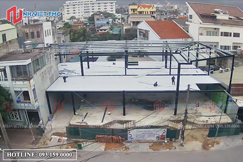  Thi công nhà hàng khung thép 2 tầng tại Quảng Ninh