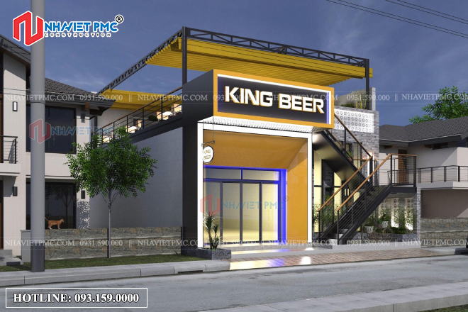 Đẹp mắt với mẫu Thiết kế nhà hàng King Beer tại Hải Phòng