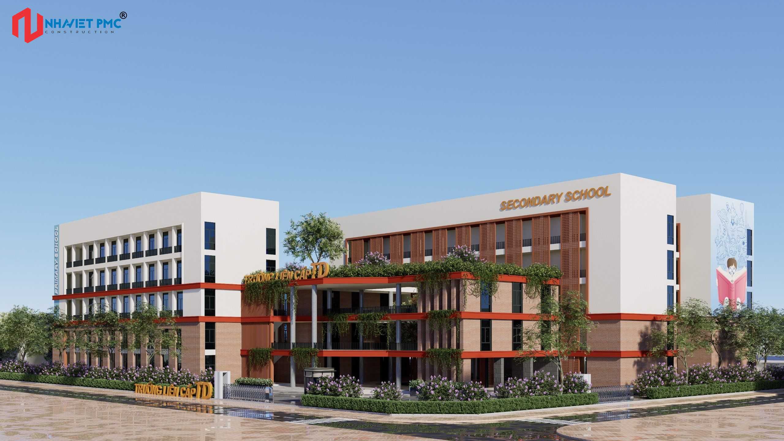Thiết kế Trường Học Liên Cấp – Không Gian Kiến Tạo Tương Lai 