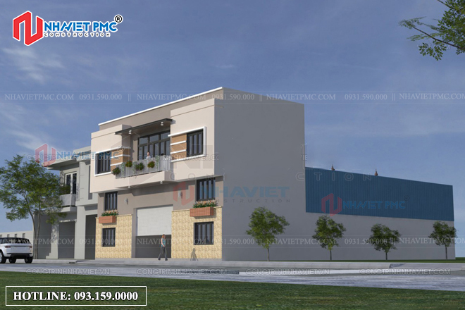 Thiết kế nhà xưởng kết hợp nhà ở và văn phòng tại Quảng Ninh
