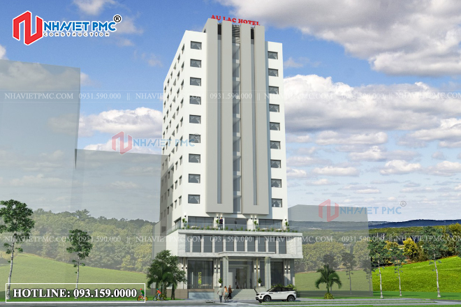 Thiết kế khách sạn 12 tầng với 100 phòng tiêu chuẩn tại Quảng Ninh