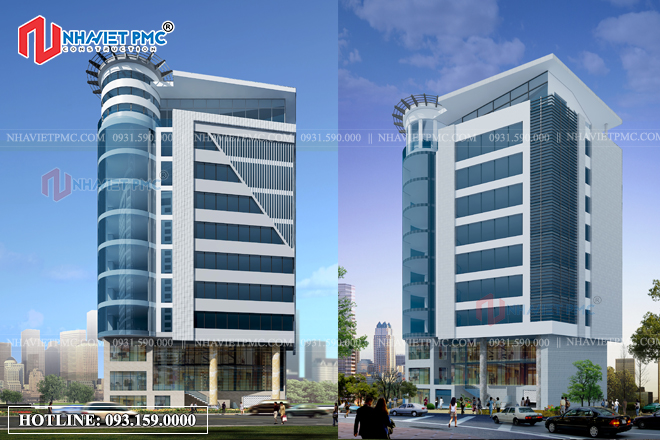 3 phương án thiết kế tòa nhà văn phòng 11 tầng tại Hồ Chính Minh