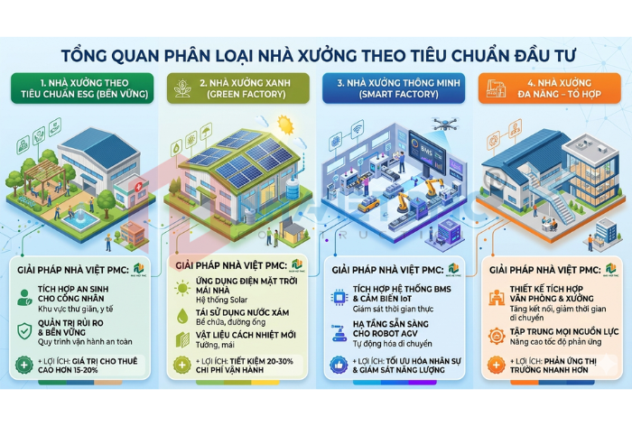 Tổng quan phân loại nhà xưởng theo tiêu chuẩn đầu tư