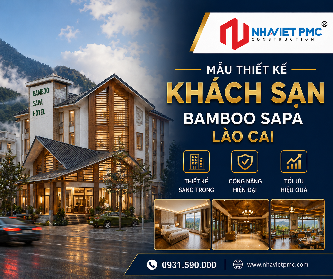 Thu hút với thiết kế khách sạn Bamboo Sapa Lào Cai