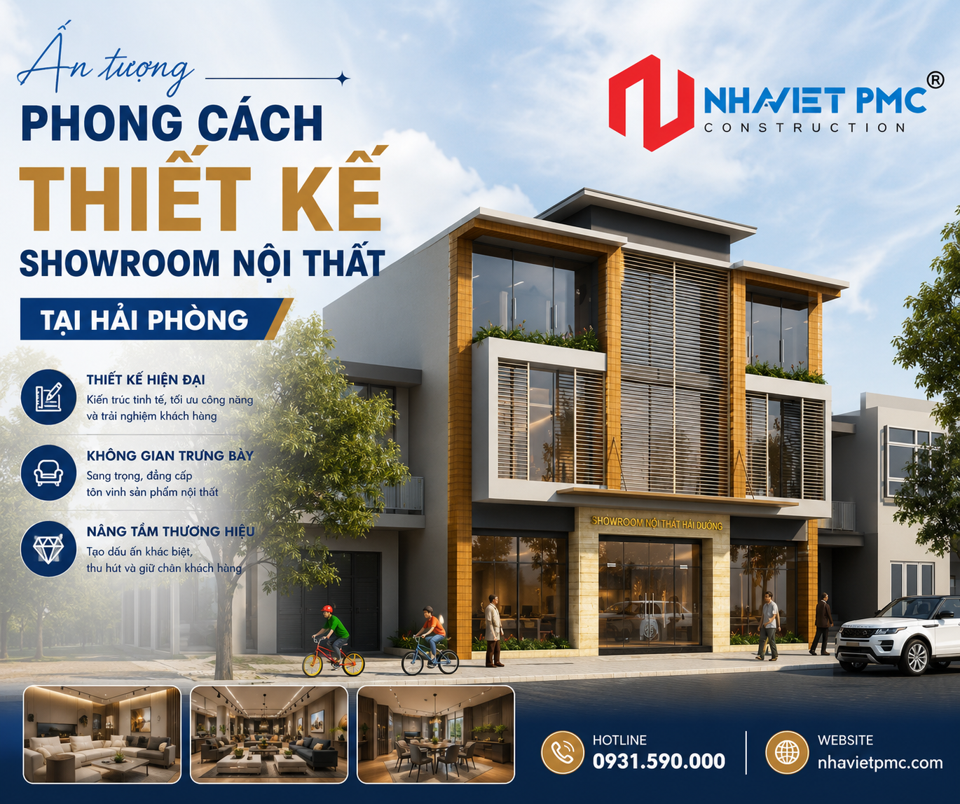Ấn tượng phong cách thiết kế showroom nội thất tại Hải Phòng