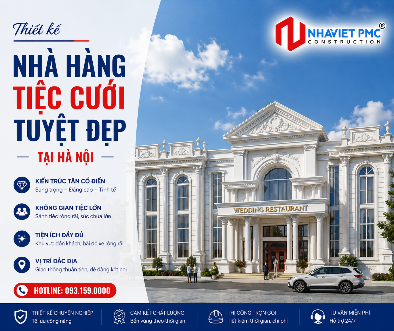 Đẹp hút mắt với thiết kế nhà hàng tiệc cưới tuyệt đẹp tại Hà Nội