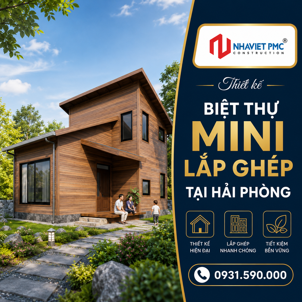 Thiết kế Biệt thự Mini lắp ghép tại Cát Bà - Hải Phòng