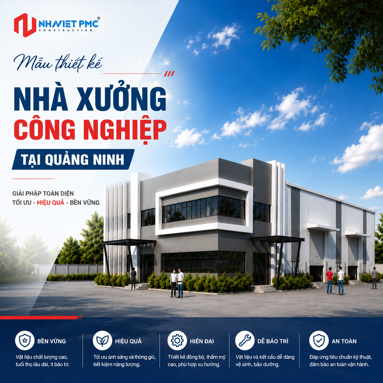 Mẫu Thiết Kế Nhà Xưởng Công Nghiệp Tại Quảng Ninh
