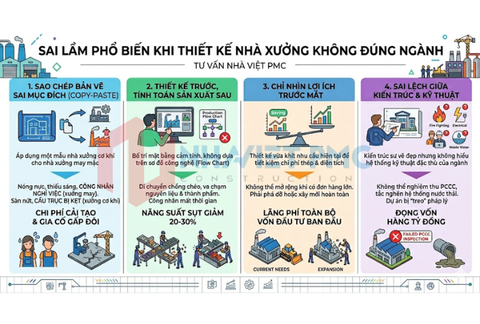 TRÁNH LÃNG PHÍ HÀNG TỶ ĐỒNG KHI THIẾT KẾ NHÀ XƯỞNG NHỜ CÁCH PHÂN LOẠI CHUẨN 2026