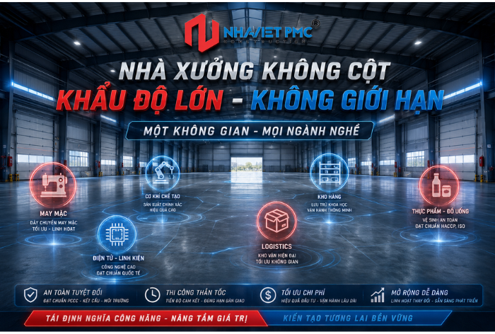 Thiết kế nhà xưởng đa năng: Chiến lược tối ưu tính thanh khoản và giá trị tài sản bền vững