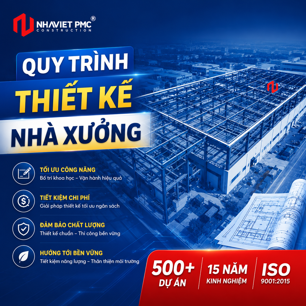Quy trình tư vấn thiết kế nhà xưởng tại Nhà Việt PMC