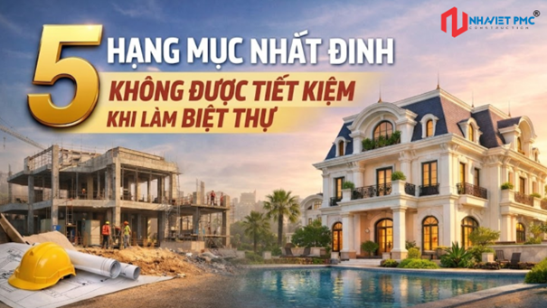5 HẠNG MỤC NHẤT ĐỊNH KHÔNG ĐƯỢC TIẾC KHI LÀM BIỆT THỰ