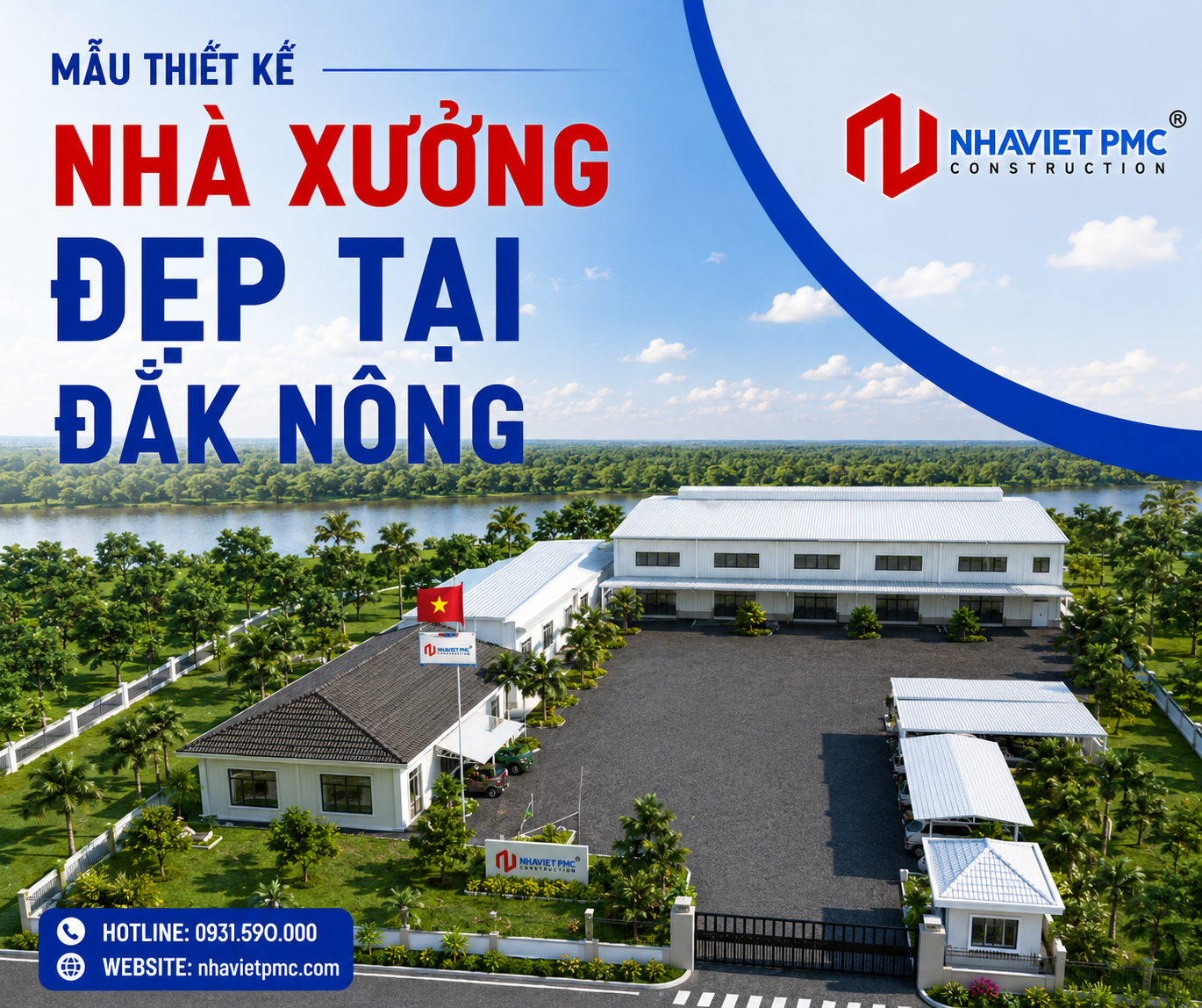 Tham khảo mẫu thiết kế nhà xưởng đẹp tại Đăk Nông