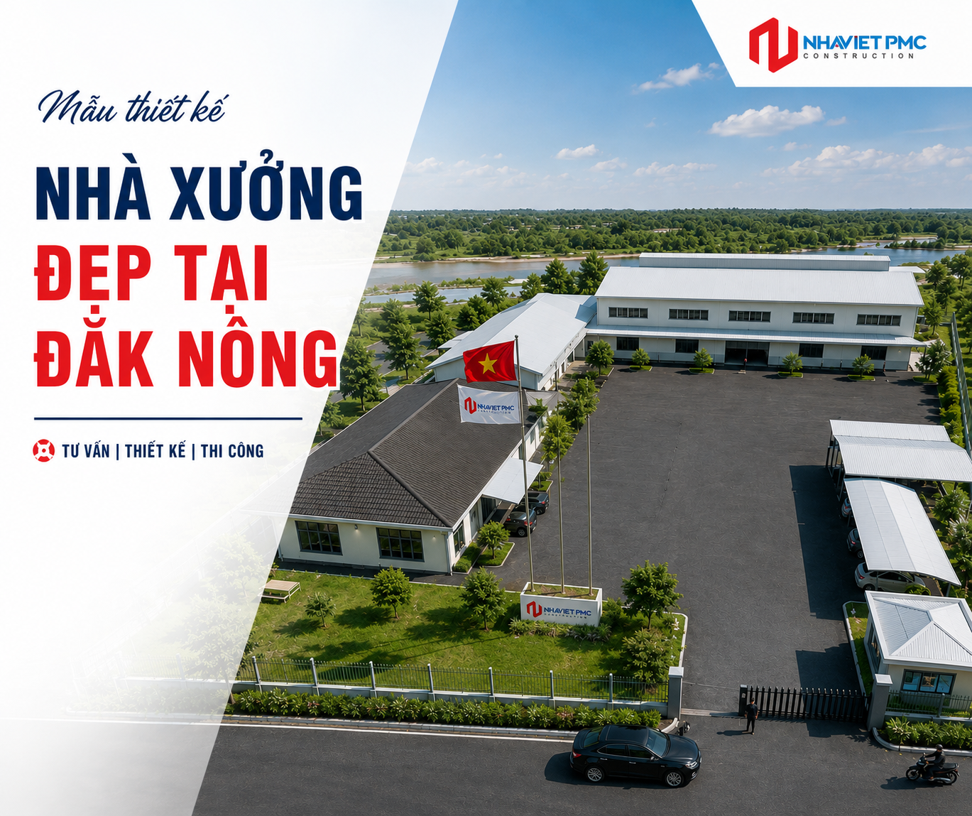Mẫu thiết kế nhà xưởng đẹp tại Đăk Nông