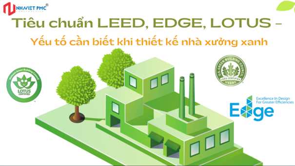 Tiêu chuẩn LEED, EDGE, LOTUS –  Yếu tố cần biết khi thiết kế nhà xưởng xanh
