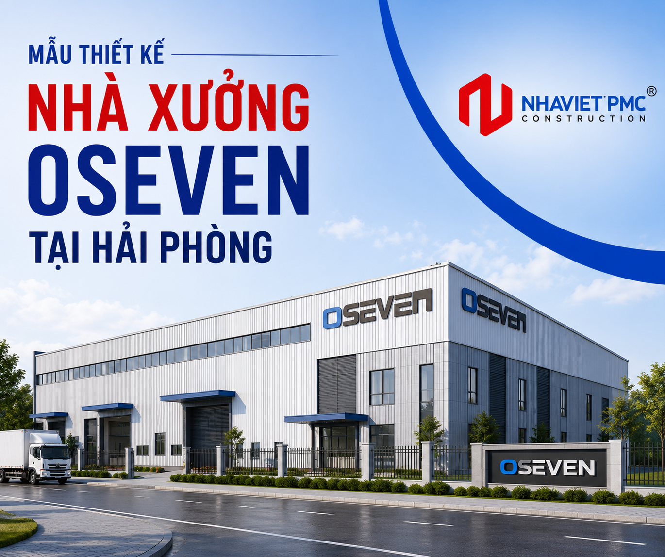Mẫu thiết kế nhà xưởng Oseven tại Hải Phòng