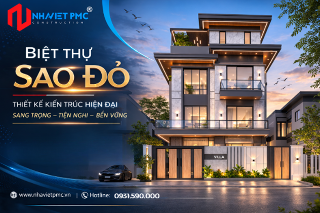  Mẫu Biệt Thự Sao Đỏ  – Giải Pháp Kiến Trúc Hiện Đại Tối Ưu Không Gian Và Giá Trị Sống