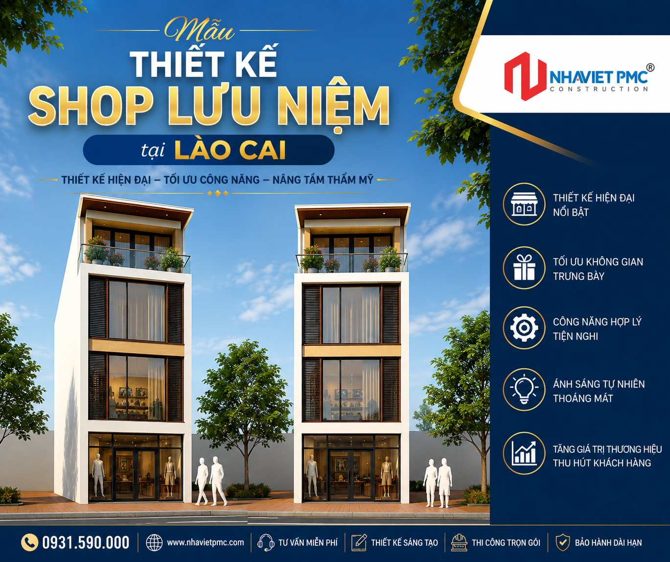 Nét vẽ ấn tượng với mẫu Thiết kế shop lưu niệm tại Lào Cai