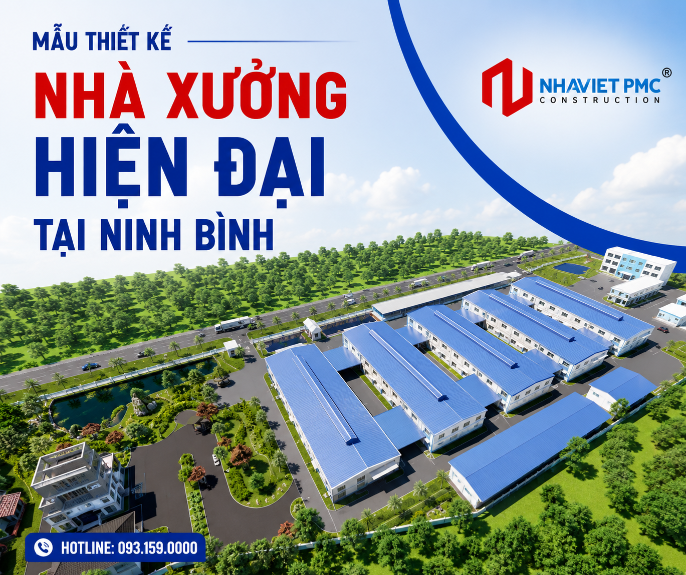 Mẫu thiết kế nhà xưởng hiện đại tại Ninh Bình