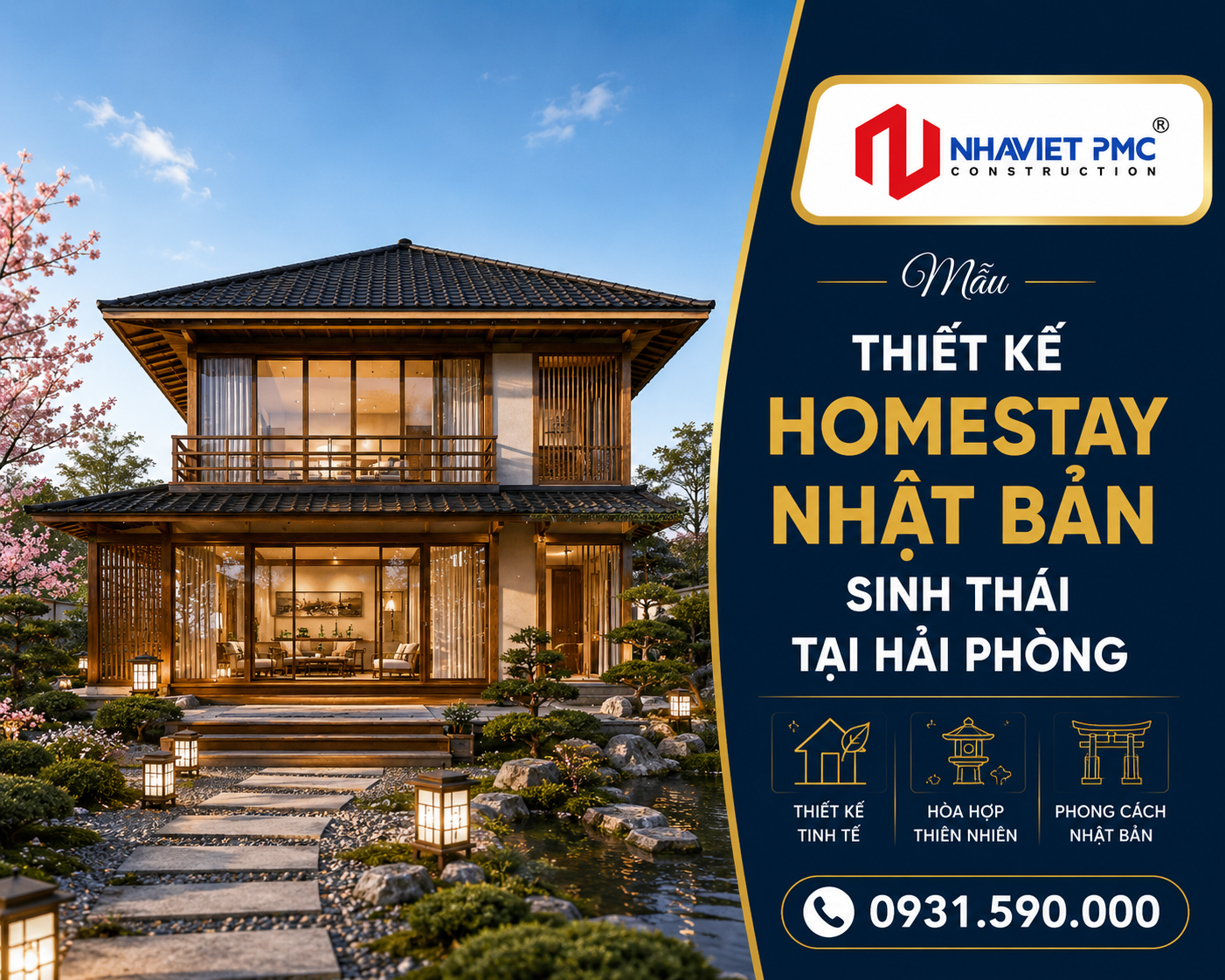 Mẫu Thiết kế Homestay Nhật Bản Sinh Thái tại Hải Phòng