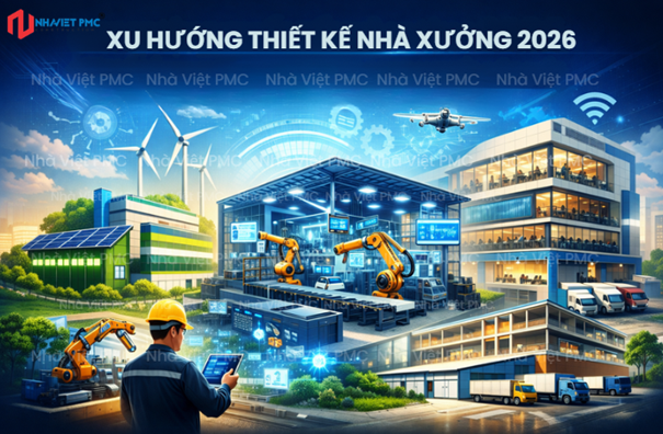 Xu Hướng Thiết Kế Nhà Xưởng 2026:  Các  Mô Hình Nhà Máy Hiện Đại Doanh Nghiệp Cần Biết